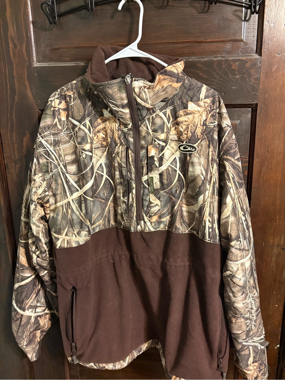 Drake Brown & Camo Lightweight Pullover Shirt Jacket